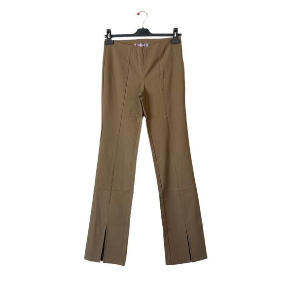 Urban Outfitters Olive Green Front Slit Flare Pants NEW Size 2 - Picture 1 of 8